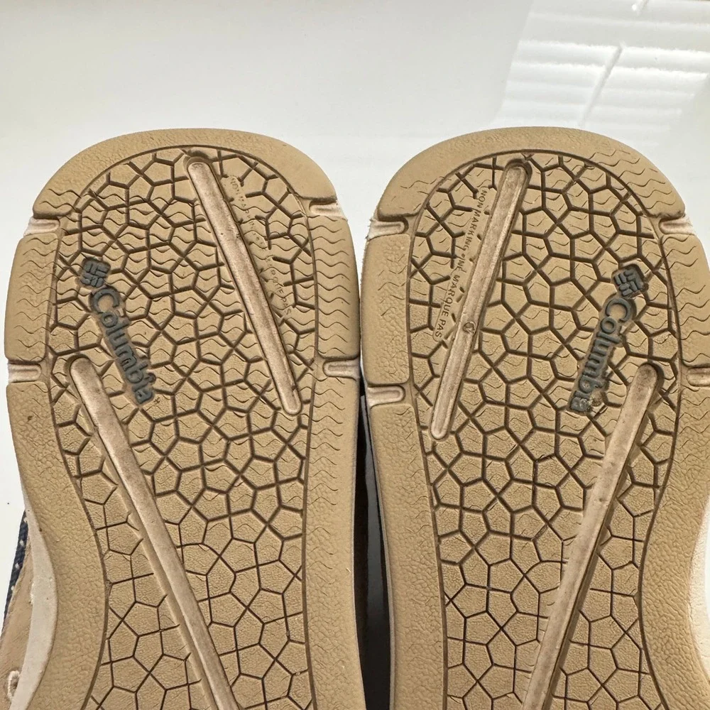Columbia PFG‎ Boat Shoes Tan Canvas Lace Up Performance Fishing Gear Men Size 14